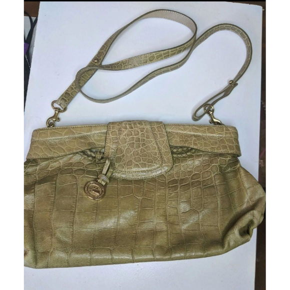 Brahmin Vintage Olive Green Crocodile Handbag rare ooak htf LAST CHANCE SALE - Picture 3 of 13